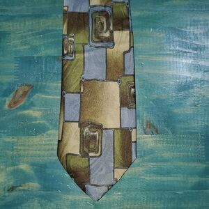 Blue, Green, Tan Tie - NEW